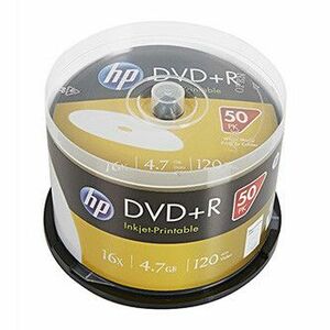 HP DVD+R, Inkjet Printable, DRE00026WIP-3, 4.7GB, 16x, spindle, 50-pack, 12cm, pre archiváciu dať vyobraziť
