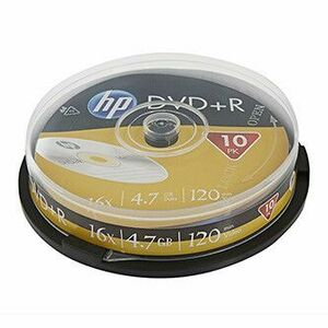 HP DVD-R, DME00026-3, 4.7GB, 16x, cake box, 10-pack, bez možnosti potlače, 12cm, pre archiváciu dať vyobraziť