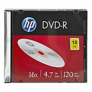 HP DVD-R, DME00085-3, 4.7GB, 16x, slim case, 10-pack, bez možnosti potlače, 12cm, 69314, pre archiváciu dať vyobraziť