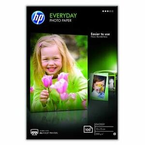 HP Everyday Photo Paper, Glossy, CR757A, fotopapier, lesklý, biely, 10x15cm, 4x6", 200 g/m2, 100 ks, inkoustový vyobraziť