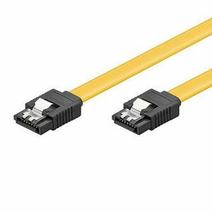Kabel k hardisku dátový, SATA samec - SATA samec, 0.5 m, 6 Gb/s, žltý, Logo balenie blister, DOPREDAJ vyobraziť