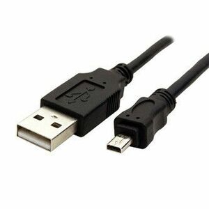 Logo USB kábel (2.0), USB A samec - 8-pin samec, 1.8m, černý, blister, PANASONIC vyobraziť