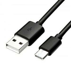 Logo USB kábel (2.0), USB A samec - USB C samec, 1m, černý, blister, DOPRODEJ vyobraziť
