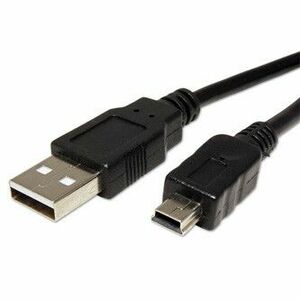 Logo USB kábel (2.0), USB A samec - miniUSB samec, 3m, čierny vyobraziť