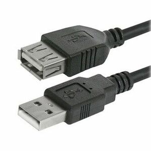 Logo USB predlžovačka (2.0), USB A samec - USB A samica, 3m, čierna, cena za 1 kus, DOPRADE vyobraziť