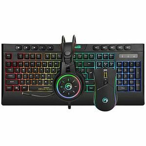 Marvo CM305, RGB sada klávesnica s hernou myšou a sluchátkami, CZ/SK, herná, membránová typ drátová (USB), čierna, RGB podsvietená vyobraziť