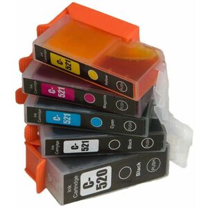 MultiPack CANON PGI-520, CLI-521 + 20ks fotopapiera - kompatibilná cartridge, čierna + farebná, 1x20ml/4x11ml vyobraziť