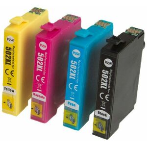 MultiPack EPSON T502-XL (C13T02W64010) - kompatibilná cartridge, čierna + farebná, 1x9, 2ml/3x6, 4ml vyobraziť