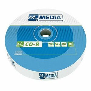 MyMedia CD-R, 69204, 10-pack, 700MB, 52x, 80min., 12cm, bez možnosti potlače, wrap, Standard, pre archiváciu dát vyobraziť