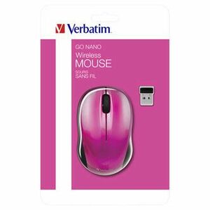 Myš bezdrôtová, Verbatim Go Nano 49043, ružová, optická, 1600DPI vyobraziť
