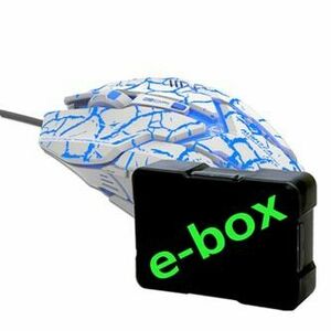 Myš drátová USB, E-blue Auroza Gaming, biela, optická, 4000DPI, e-box, DOPREDAJ vyobraziť