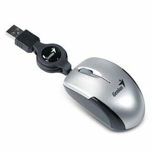 Myš drátová, Genius Micro Traveler V2, striebra, optická, 1200DPI vyobraziť