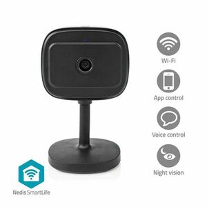 Nedis WIFICI07CBK - SmartLife Vnútorná Kamera| Wi-Fi | Full HD 1080p | Onvif | So snímačom pohybu | Nočné videnie vyobraziť