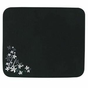 Podložka pod myš, Flower edition, mäkký povrch, čierna, 25x21, 50 cm, DOPRODEJ vyobraziť