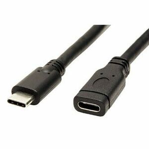 Predlžovací USB kábel (3.1), USB C samec - USB C samica, 1m, černý, plastic bag vyobraziť