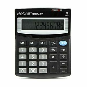 Rebell Kalkulačka RE-SDC412 BX, čierna, stolová, dvanásťmiestna vyobraziť