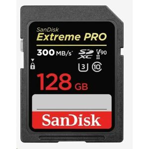 SanDisk SDHC karta 128GB Extreme PRO (300 MB/s, Class 10, UHS-II U3 V90) vyobraziť