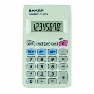 Sharp Kalkulačka EL-233S, biela, kapesná, osemmiestna vyobraziť