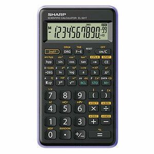 Sharp kalkulačka EL-501TVL, fialová, vedecká, desaťmiestna vyobraziť
