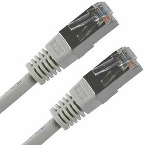 Síťový LAN kábel FTP patchcord, Cat.5e, RJ45 samec - RJ45 samec, 50 m, tienený, sivý, economy vyobraziť