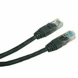 Síťový LAN kábel UTP patchcord, Cat.5e, RJ45 samec - RJ45 samec, 0.5 m, netienený, černý, economy, DOPRADEJ vyobraziť