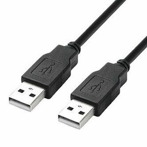 USB kábel (2.0), USB A samec - USB A samec, 1.8m, čierny, High Speed vyobraziť