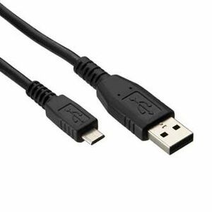 USB kábel (2.0), USB A samec - microUSB samec, 1.8m, čierny vyobraziť