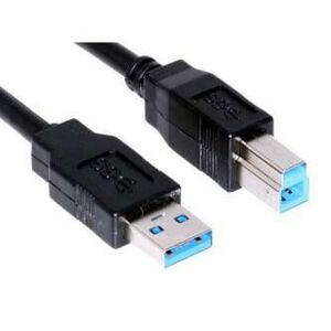 USB kábel (3.0), USB A samec - USB3.0 B samec, 1.8m, čierny vyobraziť