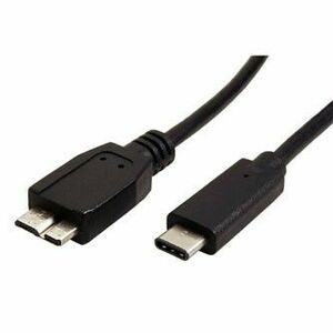 USB kábel (3.0), USB C samec - USB micro B samec, 0.5m, kulatý, čierny, plastic bag vyobraziť
