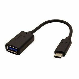 USB redukcia (3.0), USB C samec - USB A samica, 0.15m, kulatý, čierny, plastic bag, OTG kabel vyobraziť