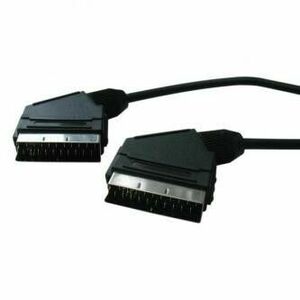 Video kábel SCART samec - SCART samec, 1m, čierna, Logo blister, DOPRADE vyobraziť