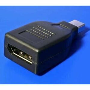 Video redukcia, mini DisplayPort samec - DisplayPort samica, čierna, Logo 32744, DOPRADE vyobraziť