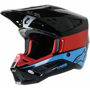 Alpinestars S-M5 Bond Helmet Black/Red/Cyan Glossy L Prilba vyobraziť