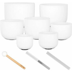 Sela Crystal Singing Bowl Set Frosted 440Hz vyobraziť