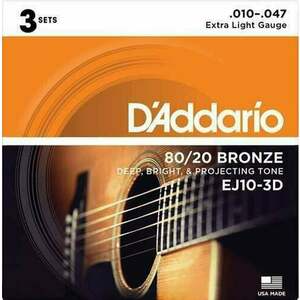 D'Addario EJ10-3D Struny pre akustickú gitaru vyobraziť