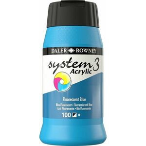 Daler Rowney System3 Akrylová farba Fluorescent Blue 500 ml 1 ks vyobraziť