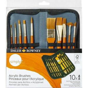 Daler Rowney Simply Acrylic Brush Gold Taklon Synthetic Sada štetcov 1 ks vyobraziť