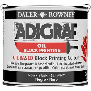 Daler Rowney Adigraf Block Printing Oil Farba na linoryt Black 250 ml vyobraziť