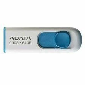 ADATA Flash Disk 64GB C008, USB 2.0 Classic, biela vyobraziť