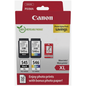 CANON PG-545-XL - originálna cartridge, čierna + farebná vyobraziť