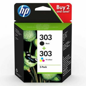 HP 3YM92AE - originálna cartridge HP 303, čierna + farebná, 2x4ml vyobraziť