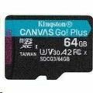 Kingston MicroSDXC karta 64GB Canvas Go! Plus, R: 170/W: 70MB/s, Class 10, UHS-I, U3, V30, A2 vyobraziť