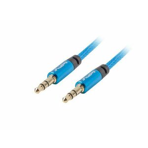 LANBERG Minijack 3.5mm M/M 3 PIN kábel 1m, modrý vyobraziť