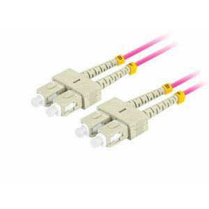 LANBERG optický patch cord MM SC/UPC-SC/UPC duplex 1m LSZH OM4 50/125 priemer 3mm, farba magenta vyobraziť