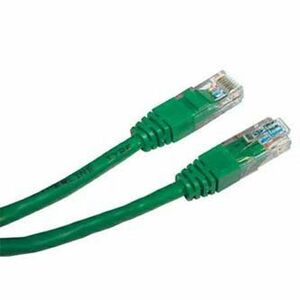 Síťový LAN kábel UTP patchcord, Cat.6, RJ45 samec - RJ45 samec, 1 m, netienený, zelený, economy, DOPRODEJ vyobraziť