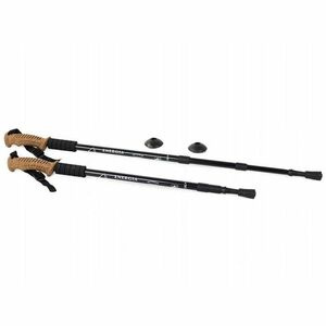 Trekingové palice Nordic Walking s ergonomickou, korkovou rukoväťou, 135 cm, 2 ks, Červená vyobraziť