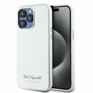 Karl Lagerfeld Grained PU Hotel RSG Zadní Kryt pro iPhone 15 Pro Max Grey vyobraziť