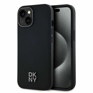 DKNY PU Leather Stack Logo Magsafe Zadní Kryt pro iPhone 14 Black vyobraziť