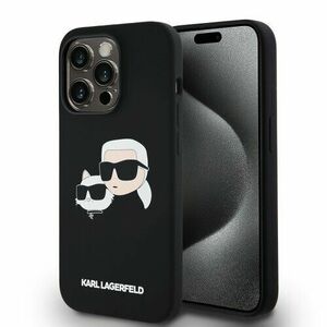 Karl Lagerfeld Liquid Silicone Double Heads Magsafe Zadní Kryt pro iPhone 14 Pro Max Black vyobraziť