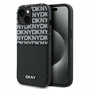 DKNY PU Leather Repeat Pattern Card Pocket Zadní Kryt pro iPhone 14 Black vyobraziť